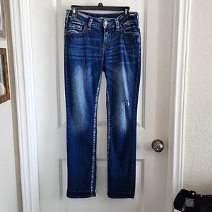 Silver Straight Leg Jeans